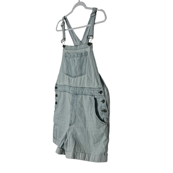 Show Me Your Mumu Overalls Women's Large Blue Shorts Distressed Designer Classic - Picture 7 of 10
